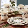 Lenox 6122055 Winter Greetings 12-Piece Dinnerware Set, Red & Green, Christmas, Holiday Hosting, Service For 4