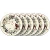 Lenox 835219 Winter Greetings 6-Piece Dinner Plate Set, 10.75′, Christmas Drinkware, Holiday Hosting