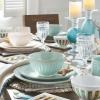 Lenox 856878 French Perle Groove Ice Blue 4Pc Place Set