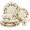 Lenox 893172 Holiday 12-Piece Plate and Bowl Set, Christmas Dinnerware, Hosting(12-Piece Dinnerware Set (Includes Mugs))