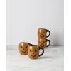 Lenox Coffee Mugs, Vintage Halloween Figural Pumpkin 20 Oz Mugs Set of 4, Porcelain, Spooky Drinkware Set, Dishwasher Safe, Microwave Safe, Halloween Decor Indoor, Pumpkin Decor (Orange/Black 4 Piece)(Mugs  Set of 4  Pumpkin)