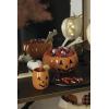 Lenox Coffee Mugs, Vintage Halloween Figural Pumpkin 20 Oz Mugs Set of 4, Porcelain, Spooky Drinkware Set, Dishwasher Safe, Microwave Safe, Halloween Decor Indoor, Pumpkin Decor (Orange/Black 4 Piece)(Mugs  Set of 4  Pumpkin)