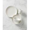 Lenox Dinnerware Set, French Perle Scallop 4-Piece Place Setting, Service For 1, Dinnerware Set, Stoneware, Includes Plates, Bowl, and Mug, Dishwasher And Microwave Safe, Dish Set (White, 4 Piece)