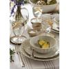Lenox Dinnerware Set, French Perle Scallop 4-Piece Place Setting, Service For 1, Dinnerware Set, Stoneware, Includes Plates, Bowl, and Mug, Dishwasher And Microwave Safe, Dish Set (White, 4 Piece)