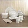 Lenox Dinnerware Set, French Perle White 16-Piece Set, Service For 4, Stoneware Material, Dishwasher Safe, Microwave Safe, Plates, Bowls, Mugs, Plates and Bowls, Dishes (White, 16 Piece)