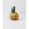 Lenox Haunted Halloween Covered Candy Jar, Porcelain Jar with Lid, 26oz Storage, Black Cat on Pumpkin, Jar for Sweets, Pumpkin Decor, Halloween Kitchen Decor, Halloween Cookie Jar, 5×7.25 inches