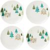 Lenox 890751 Balsam Lane 4-Piece Accent Plate Set, Christmas Drinkware, Holiday Hosting