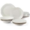 Lenox 890951 French Perle 12-Piece Plate & Bowl Dinnerware Set White