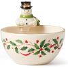 Lenox 893504 Holiday Snowman Bowl, Christmas Hosting
