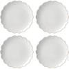 Lenox 893544 French Perle Scallop 4-Piece Accent Plate Set, Matte, Off-White