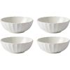 Lenox 894194 French Perle Berry All-Purpose Bowls, Set of 4, White, Christmas Drinkware, Holiday Hosting