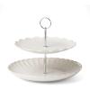 Lenox 897195 French Perle Scallop White 2-Tier Server