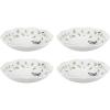 Lenox Pasta Bowls, 20oz Butterfly Meadow Pasta Bowl Set of 4, Service For 4, Porcelain, White Serving Bowls, Wide, Shallow, Lenox Butterfly Meadow Collection, Dishwasher/Microwave Safe (White 4-Piece)