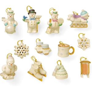Lenox 828202 Snow Pals 12-Piece Ornament Set, Christmas