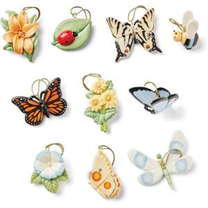 Lenox 879308 Autumn Favorites 10-Piece Ornament Set(10-Piece Ornament Set Butterfly)