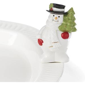 Lenox 894246 Profile Winter Snowman Popper, White, Christmas & Holiday Hosting