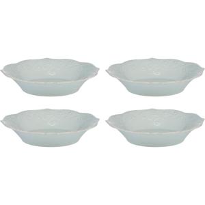 Lenox French Perle 4-Piece Place Setting, Ice Blue,12 oz(Pasta Bowls  Set of 4)
