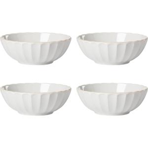 Lenox French Perle Scallop 4-Piece Bowl Set, 4.00 LB, White