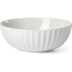 Lenox French Perle Scallop Serving Bowl, 3.60 LB, White