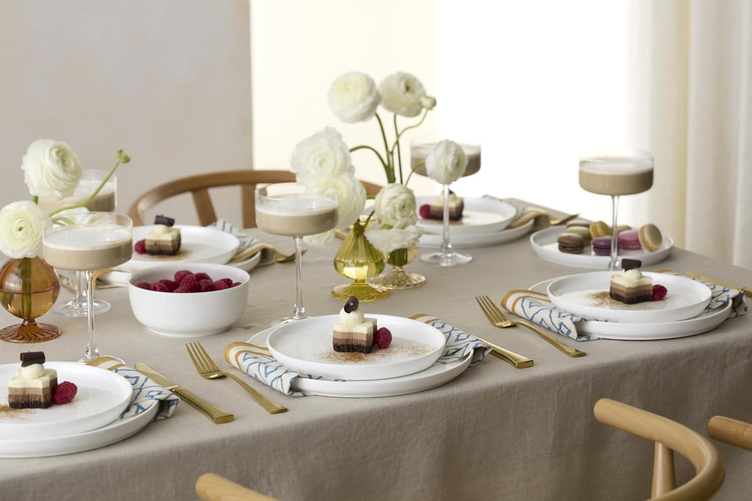 imageLenox 899190 Modern White Coupe 18Piece Dinnerware Set Service For 6