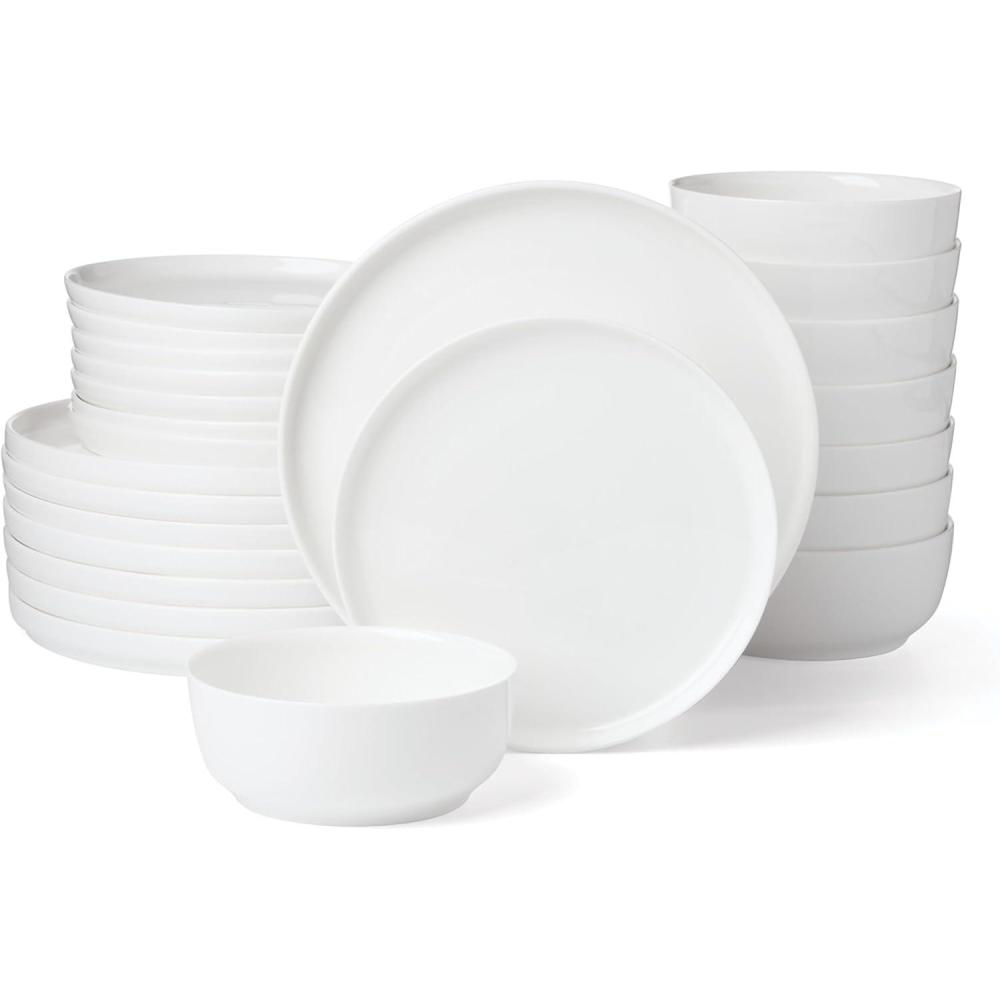imageLenox 899191 Modern White Coupe 24Piece Dinnerware Set Service For 8