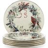 Lenox 835220 Winter Greetings 6-Piece Salad Plates, Christmas Dinnerware Set, Holiday Hosting