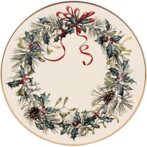 Lenox 185518022 Winter Greetings Bread Plate, Christmas Dinnerware