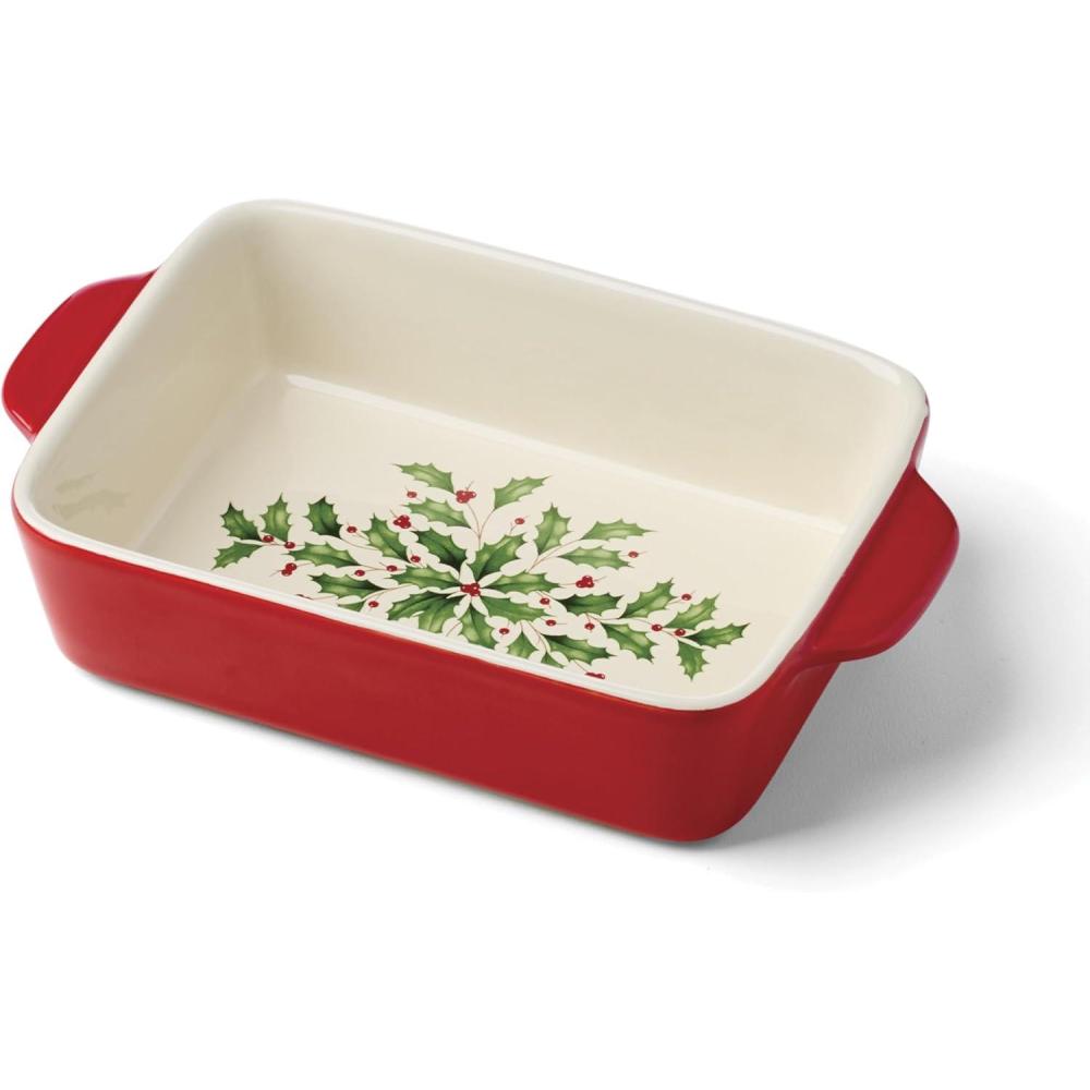 imageLenox 898051 Holiday Rectangular Baking Dish Small Christmas Festive Kitchen Decor