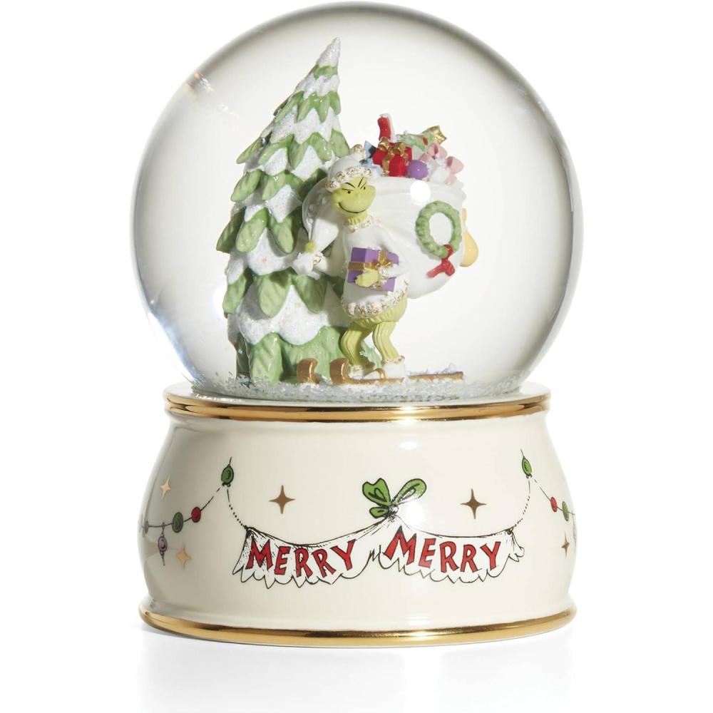 imageLenox Ornaments The Grinchs List Ornament Porcelain Material with Gold Accents Includes Gold Cord for Hanging Holiday Decorations Christmas Tree Christmas Decoration Tree Decor 1 PieceSnow Globe