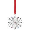 Lenox 893034 Jeweled Santa Ornament, Christmas(Snowflake)