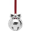 Lenox Ornaments, 2025 Babys 1st Christmas Rudolph Ornament, Silverplated Metal and Resin, Red Ribbon for Tree Decoration, Christmas Decorations, Winter Tree Ornaments, Rudolph Design (1 Piece)(Jingle Bell)