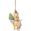 Lenox Ornaments, 2025 Babys 1st Christmas Rudolph Ornament, Silverplated Metal and Resin, Red Ribbon for Tree Decoration, Christmas Decorations, Winter Tree Ornaments, Rudolph Design (1 Piece)(Winnie the Pooh & Piglet)