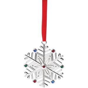 Lenox 893034 Jeweled Santa Ornament, Christmas(Snowflake)