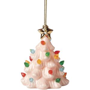 Lenox 893580 Treasured Traditions Light-Up Tree Ornament(Pink Lit Tree)