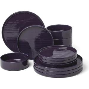 Lenox 897798 Modulus 12-Piece Dinnerware Set, Nightshade