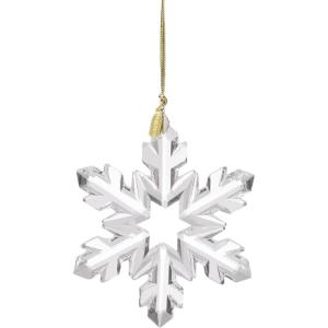 Lenox Ornaments, 2025 Babys 1st Christmas Rudolph Ornament, Silverplated Metal and Resin, Red Ribbon for Tree Decoration, Christmas Decorations, Winter Tree Ornaments, Rudolph Design (1 Piece)(Optic Snowflake)