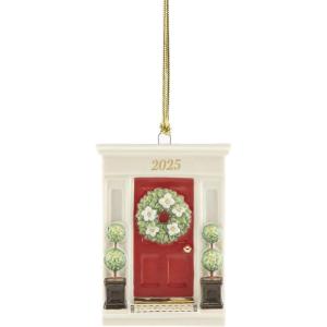 Lenox Ornaments, 2025 Babys 1st Christmas Rudolph Ornament, Silverplated Metal and Resin, Red Ribbon for Tree Decoration, Christmas Decorations, Winter Tree Ornaments, Rudolph Design (1 Piece)(New Home)