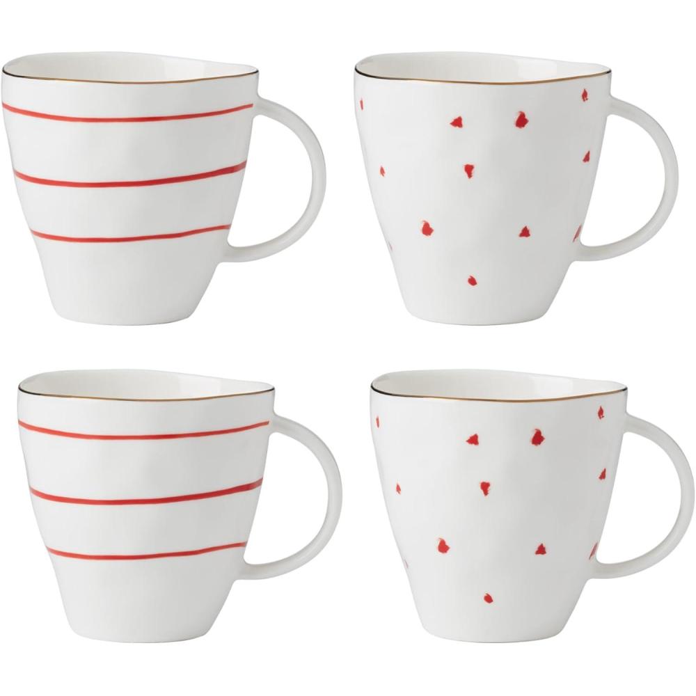 imageLenox 896840 Garnet Bay Dessert Plates Set of 4Mugs Set of 4