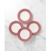 Lenox 897165 Gingham Red Dinner Plates, Set of 4(Red)