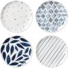 Lenox 895235 Blue Bay Melamine Assorted Accent Plates, Set of 4, Lightweight Melamine Material