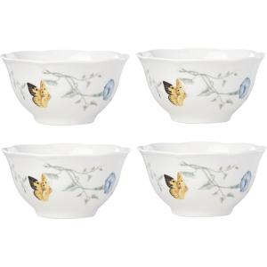 Lenox 792566 Butterfly Meadow 4-Piece Rice Bowl Set , White
