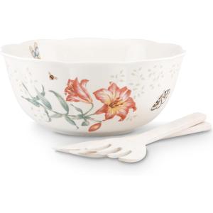 Lenox Butterfly Meadow Salad Bowl & Servers, 4.10 LB, Multi