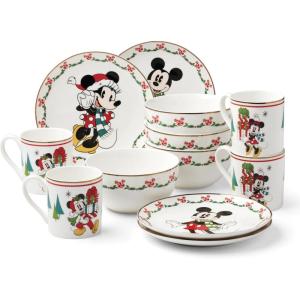 Lenox Disney Holiday Serveware Collection – 12-Piece Dessert Set