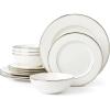 Lenox 895707 Federal Platinum 12-Piece Dinnerware Set, Service for 4