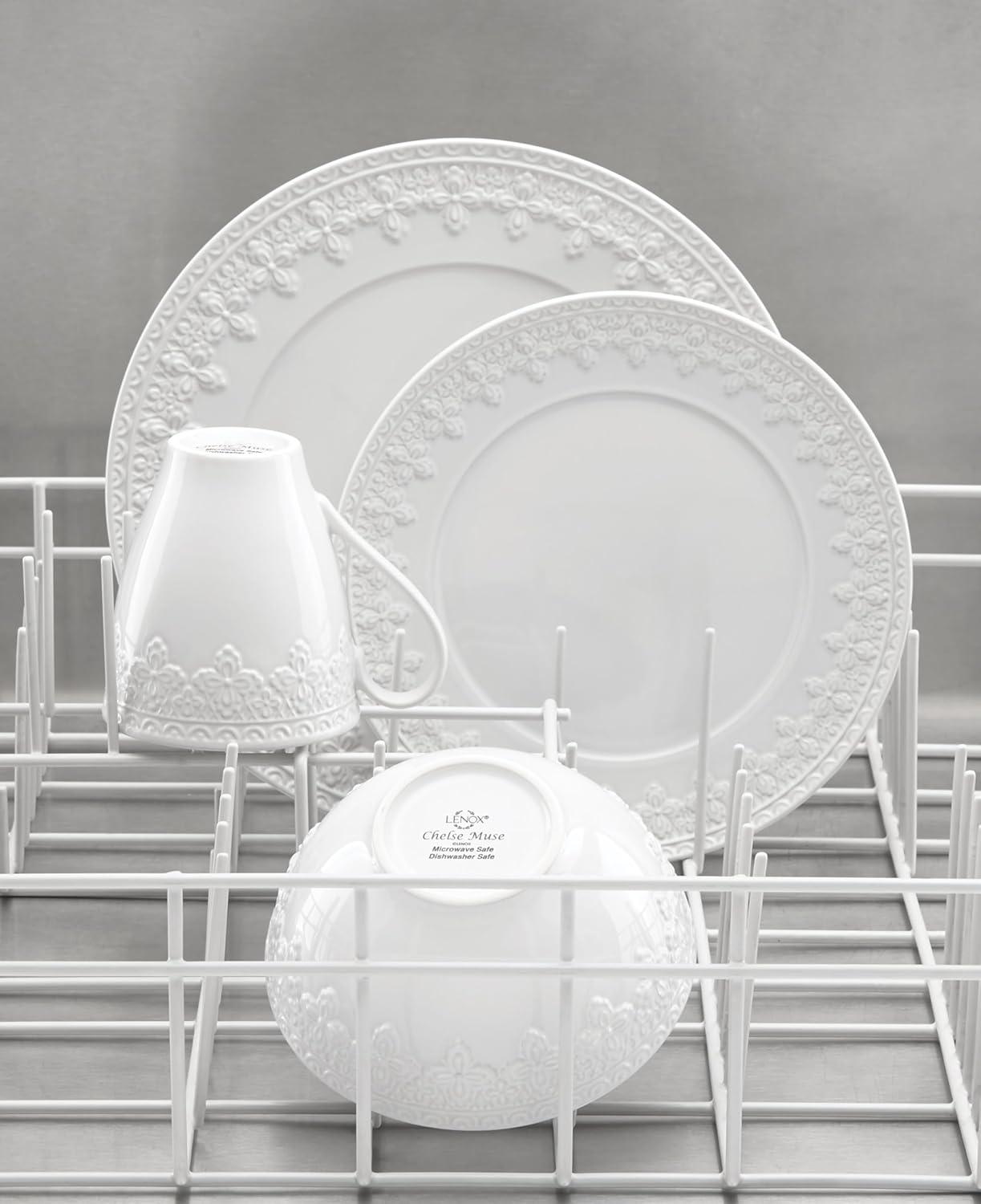 imageLenox 885618 Chelse Muse Fleur Matte Black 4Piece Mug Set12Piece Dinnerware Set