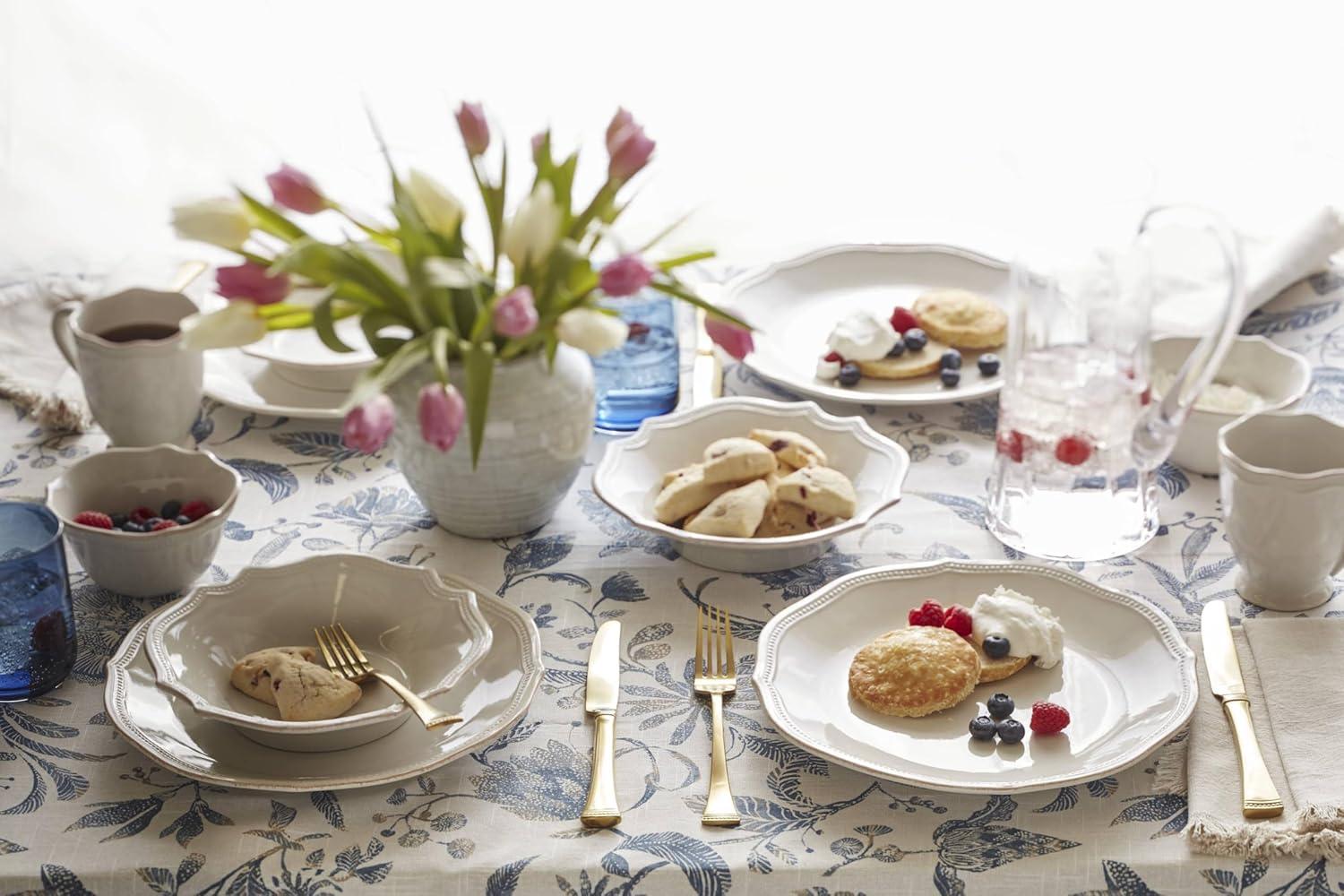 imageLenox 895710 French Perle Bead AllPurpose Bowls Set Of 4 WhitePasta Bowls Set of 4