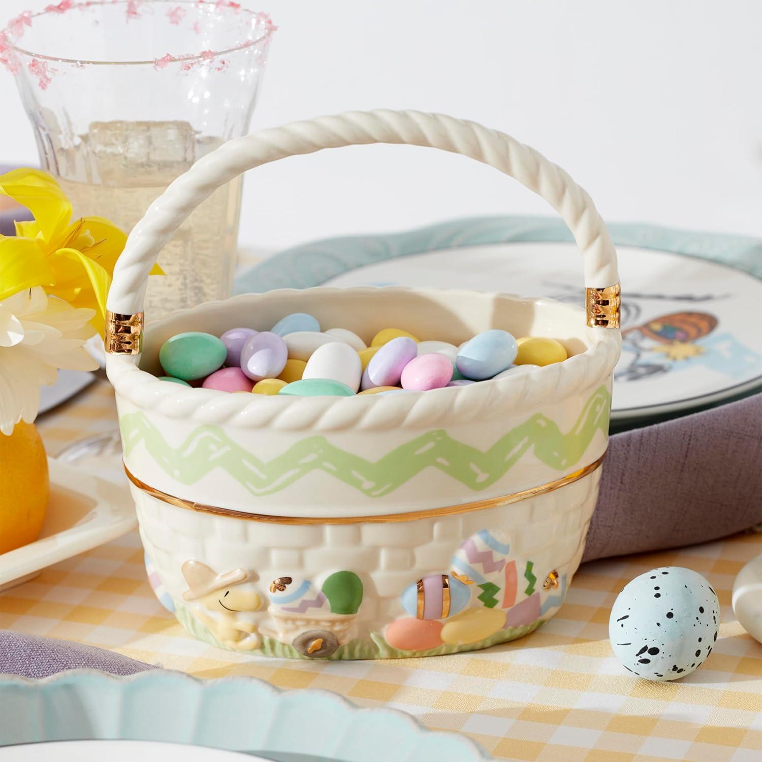 imageLenox 896632 Peanuts Easter Snoopy Hors Doeuvres Tray Spring ServewareBasket