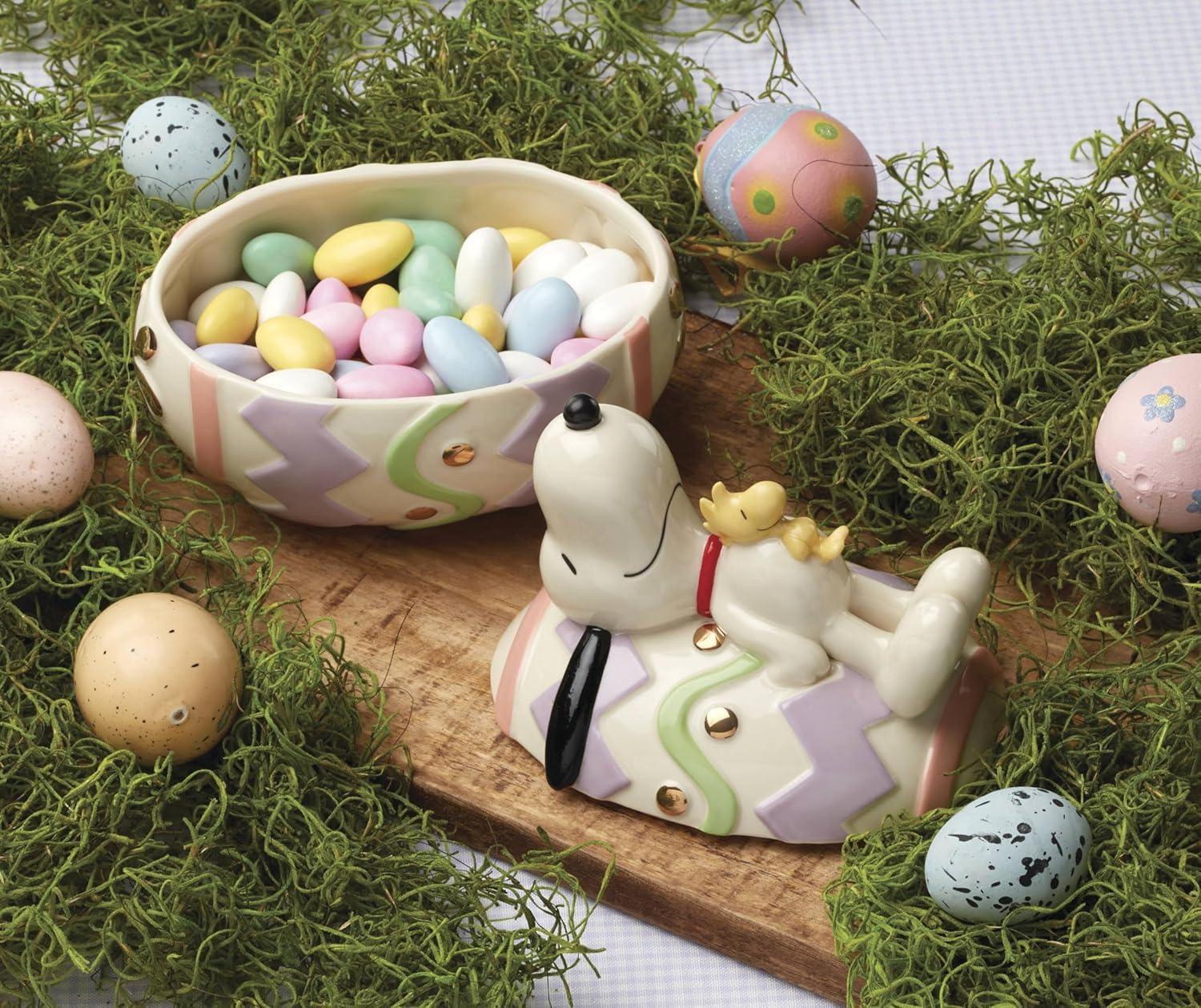 imageLenox 896632 Peanuts Easter Snoopy Hors Doeuvres Tray Spring ServewareCandy Dish