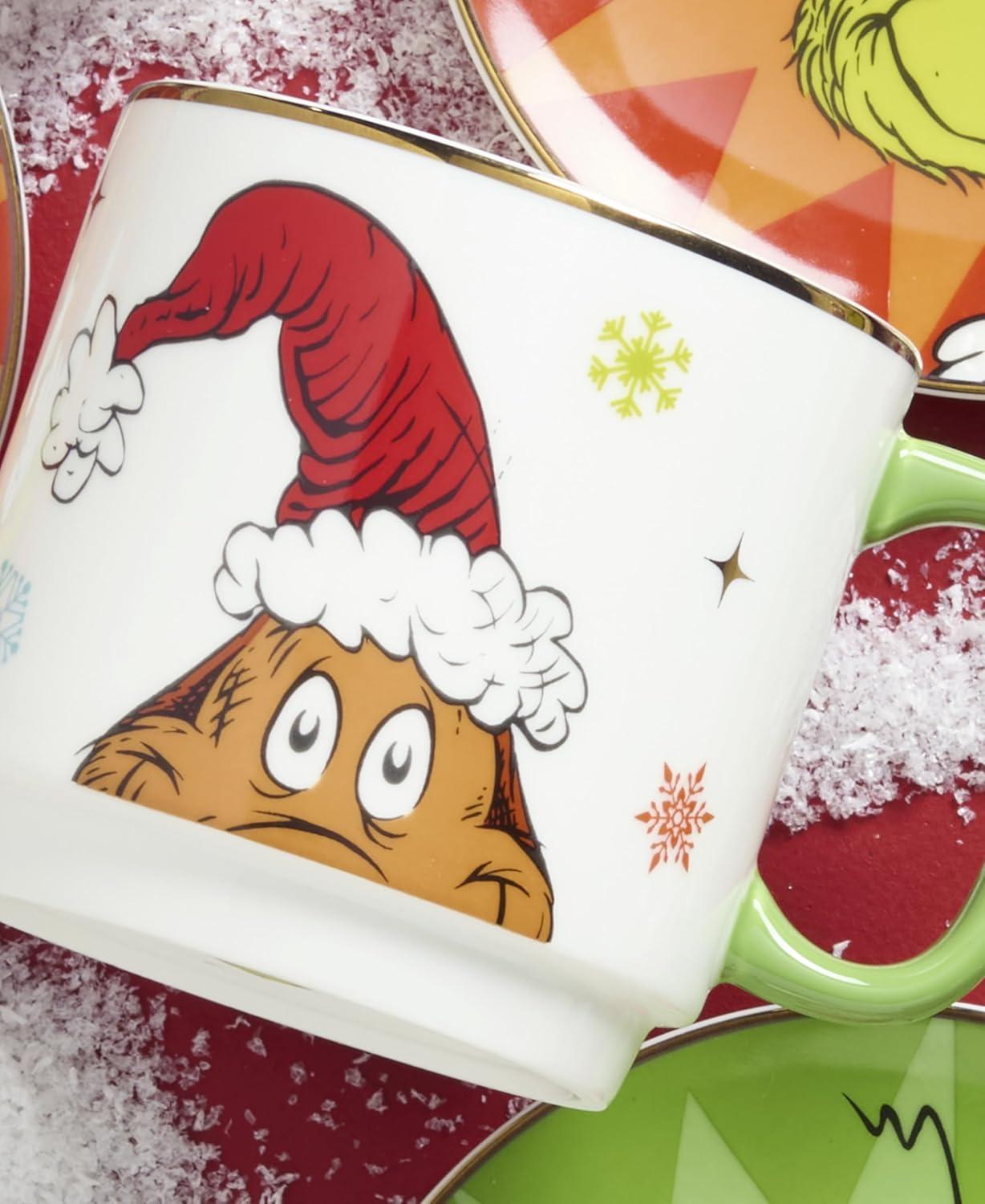 imageLenox 898097 Merry Grinchmas Stackable Mugs Service For 4 Assorted Christmas Drinkware Set Holiday Glasses