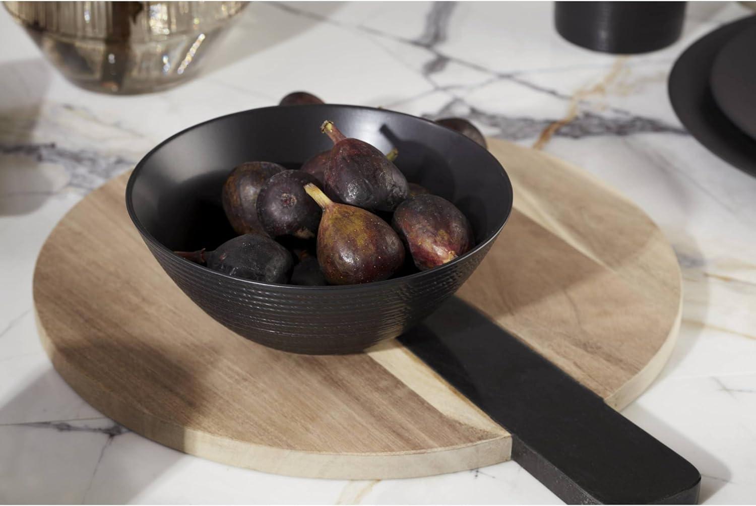 imageLenox Lx Collective Footed Serving Bowl 700 LB BlackTray with Dipping Bowls